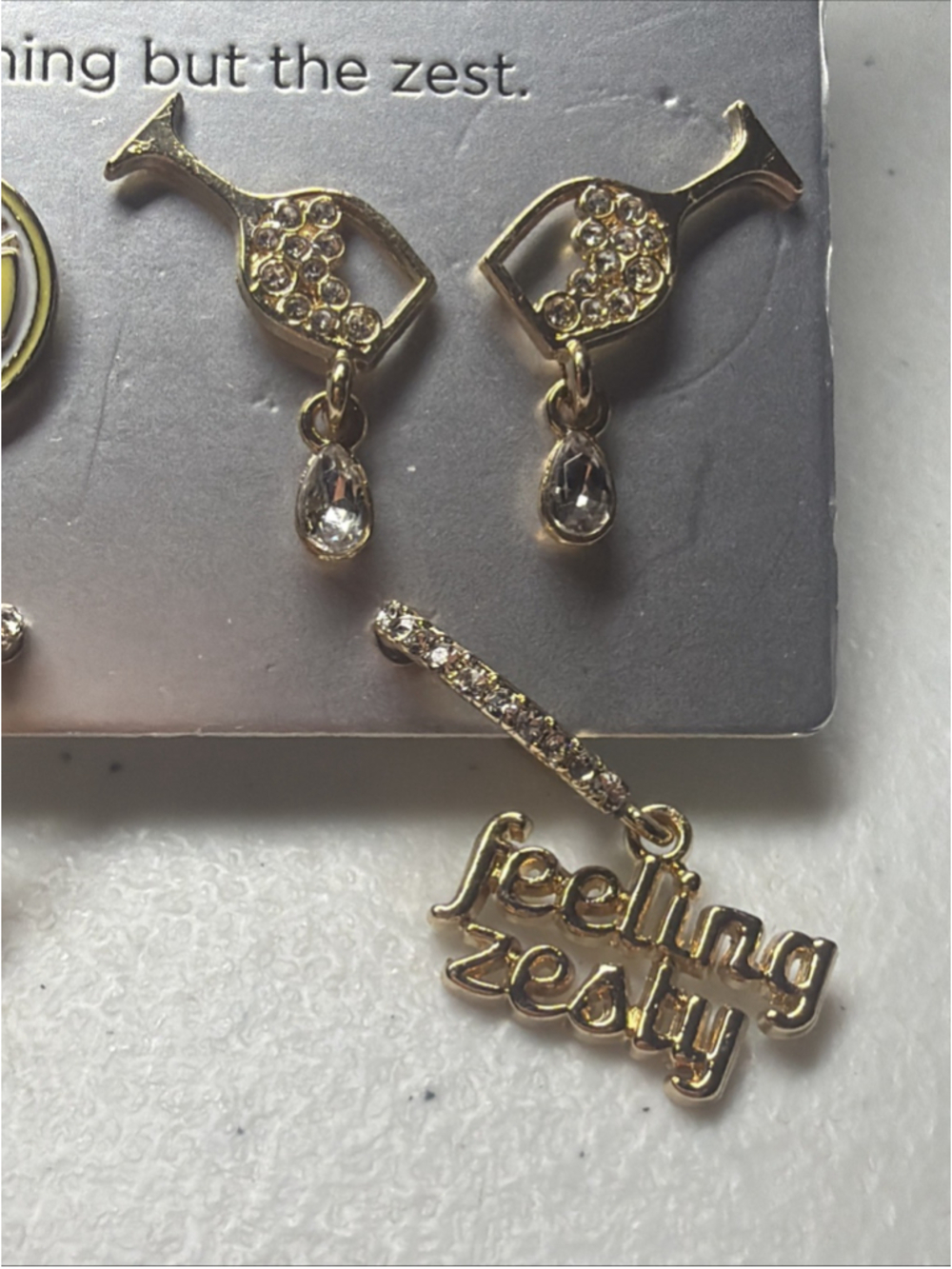 SugarFix by BaubleBar With a Twist Nothing but the Zest 3 Pairs of Earrings NEW - Picture 2 of 3